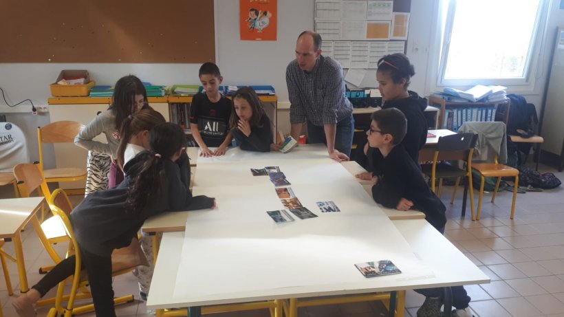 Les enfants de l'école publique des deux fontaines du Monteil en atelier pédagogique