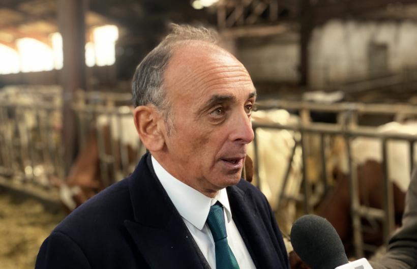 Eric Zemmour, Président du parti Reconquête, en Haute-Loire à Saint-Paulien.