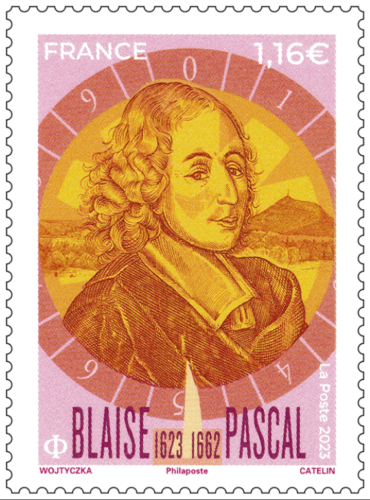 Le timbre à l'effigie de Blaise Pascal