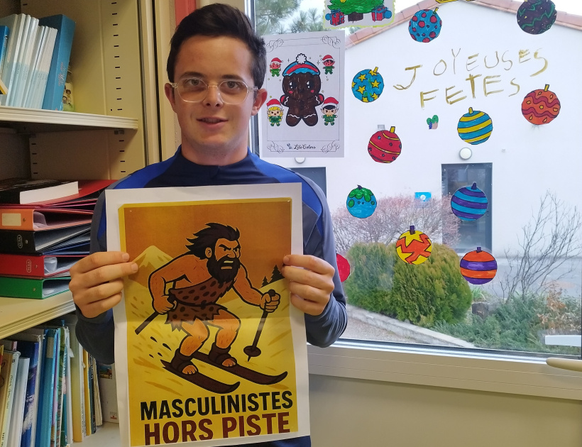 Samuel dévoile l'affiche récipiendaire du prix "Le sexisme se paye l'affiche"