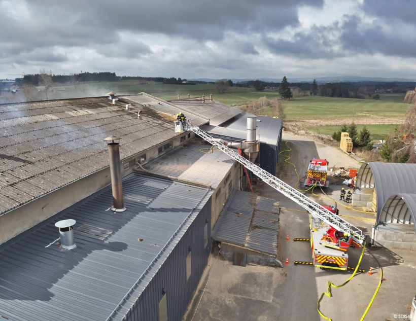 Intervention sur un incedie à Craponne-sur-Arzon 
