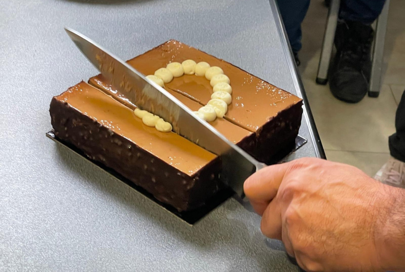 Une découpe qui laisse apparaître les différentes saveurs