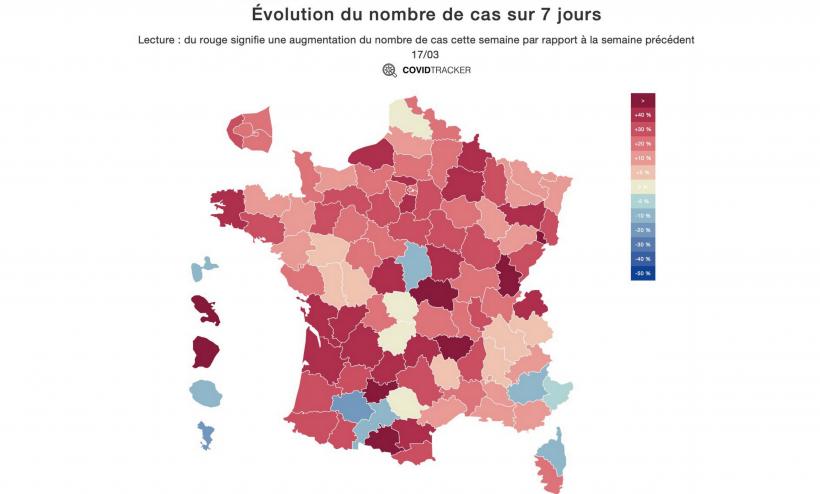 La Haute-Loire fait partie des départements qui ont vu leurs cas Covid le plus augmenter ces 7 derniers jours