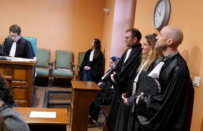 Les trois nouveaux juges qui intègrent officiellement la juridiction consulaire.