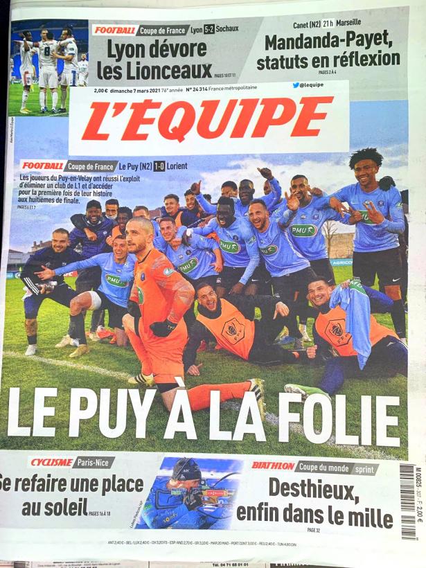 La couverture médiatique est à la hauteur de l’exploit du Puy foot.
