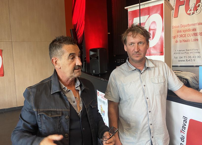 Frédéric Souillot, Secrétaire général FO, et Vincent Delauge, Secrétaire départemental. 