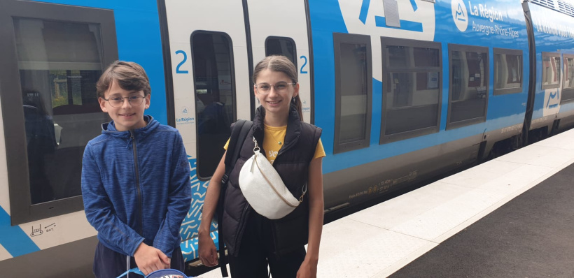 Elodie et Uriel, élèves de cinquième au collège La Fayette au Puy-en-Velay