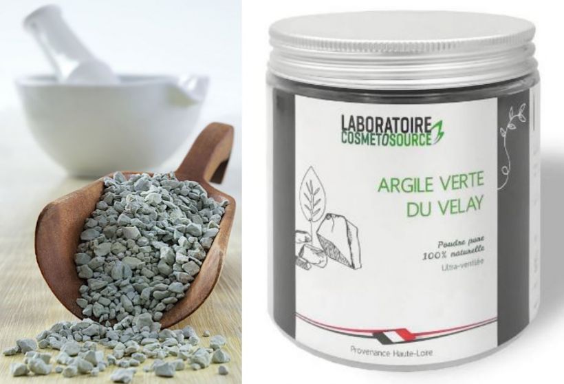 Argile concassée et argile verte