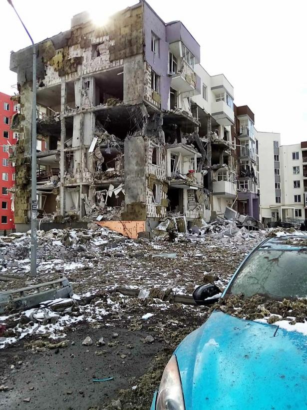 La ville ukrainienne de Boutcha après les bombardements russes