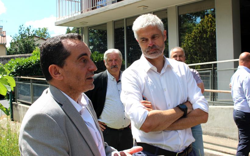 Jean-Marie Bolliet devant le futur internat du Centre Hospitalier Emile-Roux. 