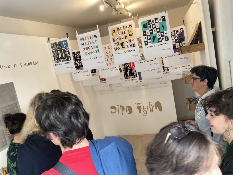 Inauguration de l'expo "Pipo Typo, la typographie dans tous ses états", le 26 mai