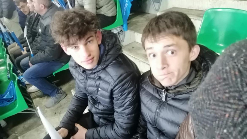 Les supporters  du match Le Puy Foot - Stade Rennais au stade Geoffroy-Guichard