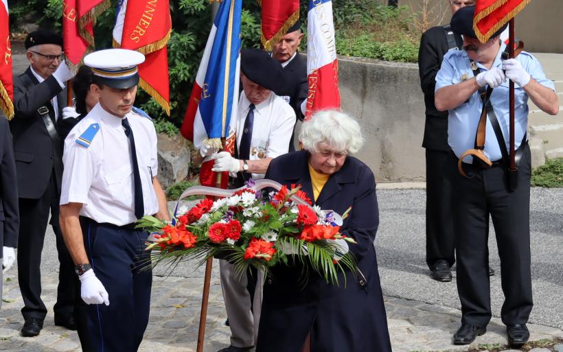 Renée Garnier, vice pr de l'Union dép des combattants volontaires de la Résistance.