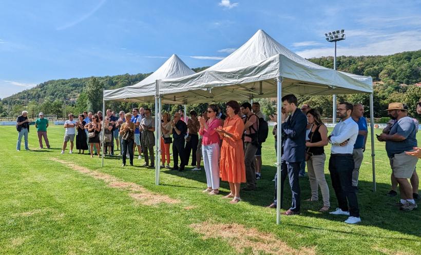 Du monde pour l'évènement sur la pelouse du Stade Louis Exbrayat à Brives.