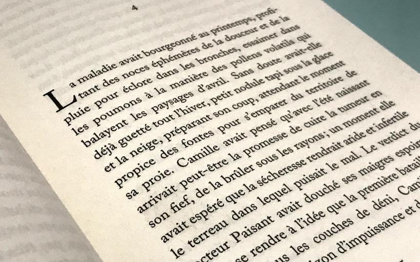 Chaque mot est pesé au milligramme dans les 280 pages du roman. 