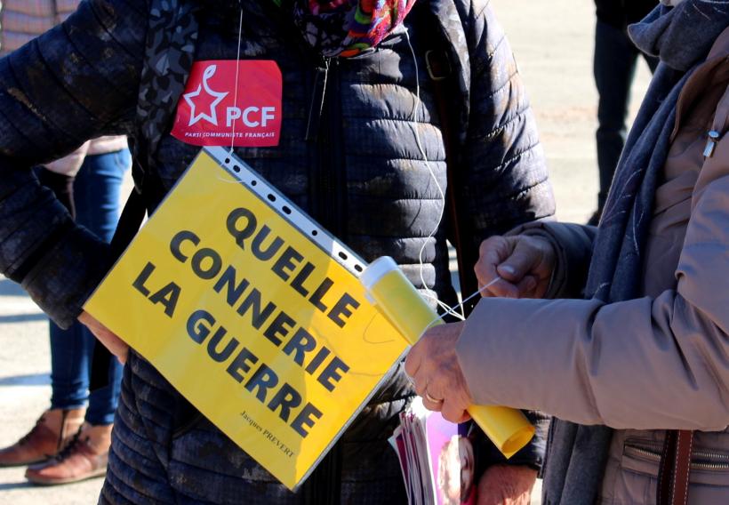 Une mobilisation pacifiste contre la guerre. 