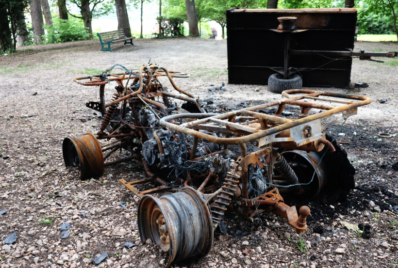 Le quad et sa remorque volés le 14 mai à Guitard ont été brûlés dans le bois de Bonneterre