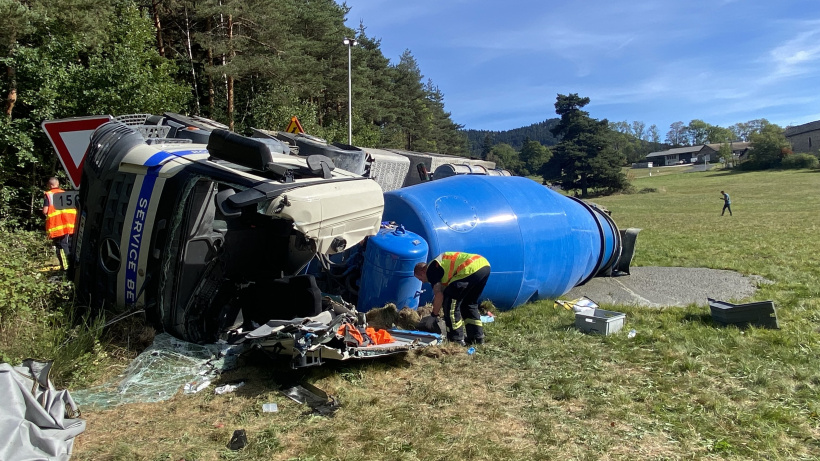 La victime était toujours coincée à l'arrivée des secours
