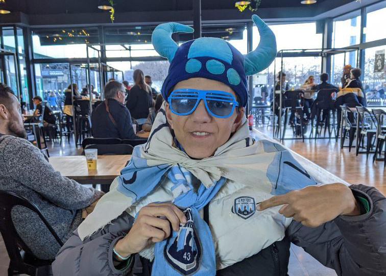 Les supporters  du match Le Puy Foot - Stade Rennais au stade Geoffroy-Guichard